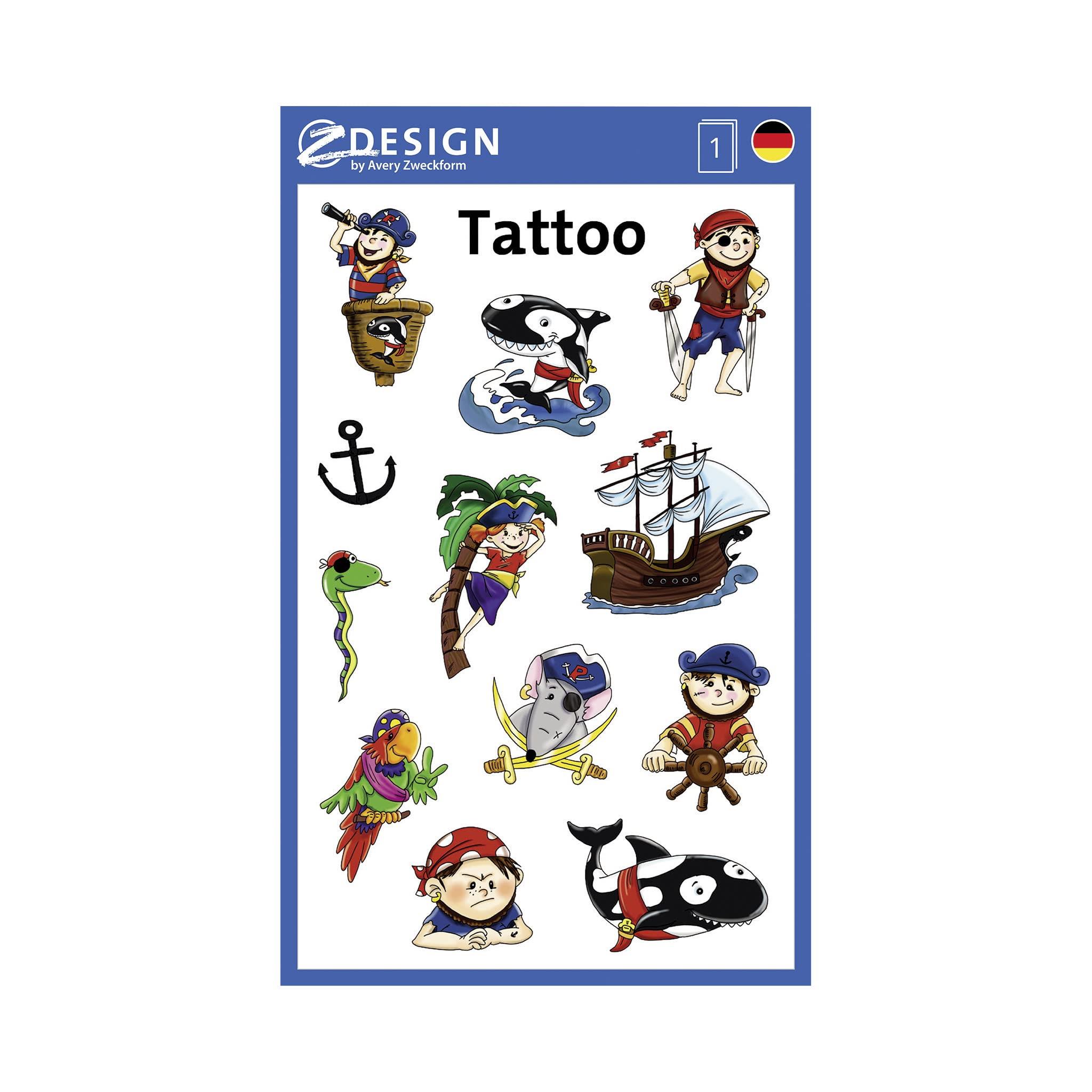 Avery Sticker Kids Tattoos Korsanlar /1 56683Avery Sticker Kids Tattoos Korsanlar /1 56683 - Kirtasiyem NetStickerlar