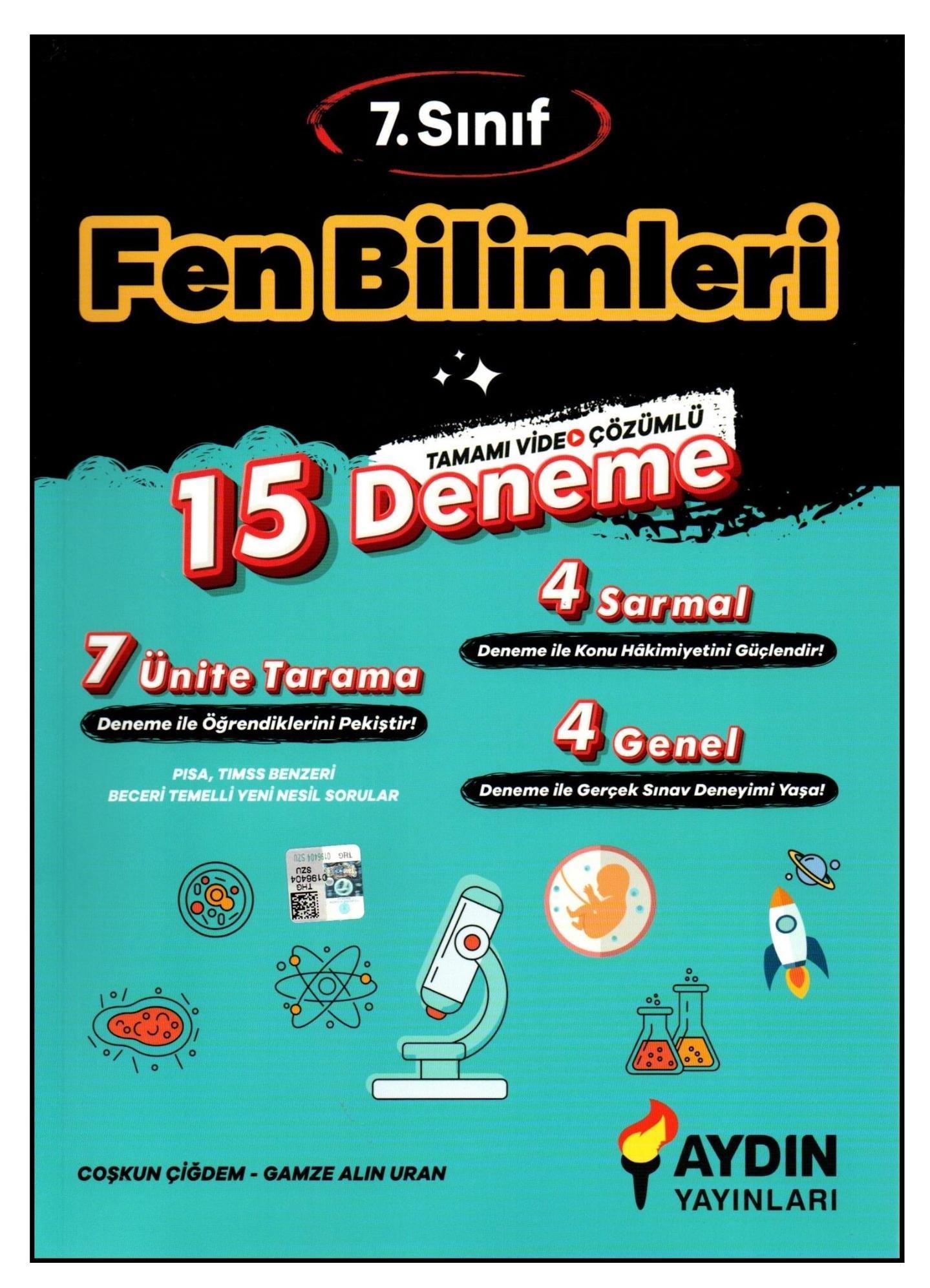 Aydın 7. Sınıf Fen Bilimleri 15 DenemeAydın 7. Sınıf Fen Bilimleri 15 Deneme - Kirtasiyem.net7.Sınıf