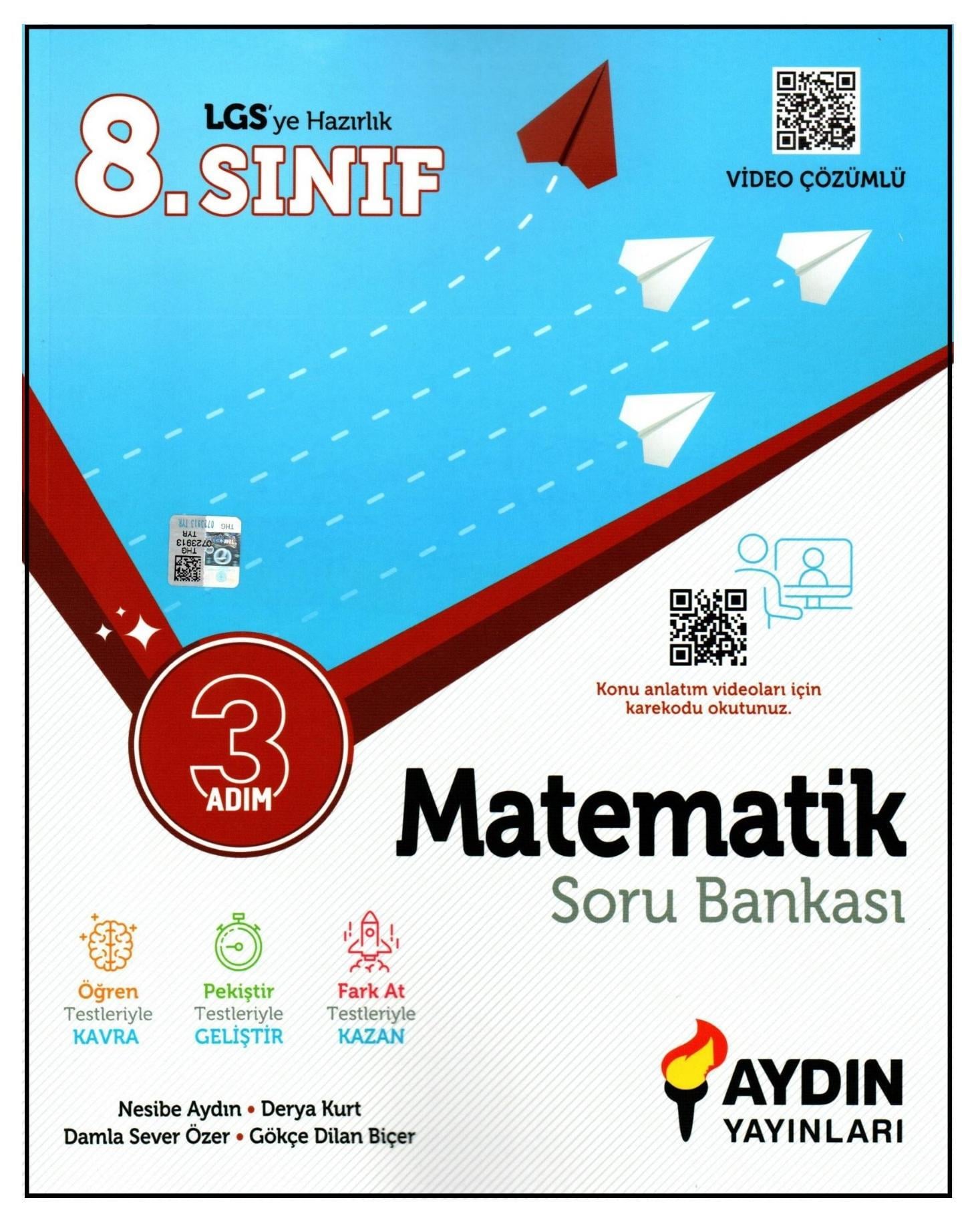Aydın 8. Sınıf Matematik Üç Adım Soru BankasıAydın 8. Sınıf Matematik Üç Adım Soru Bankası - Kirtasiyem.net8.Sınıf