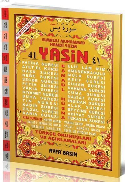 Ayfa 41 Yasin Fihristli Rahle Boy KOD:Ayfa014 T-190Ayfa 41 Yasin Fihristli Rahle Boy KOD:Ayfa014 T-190 - Kirtasiyem.netDua Kitabı