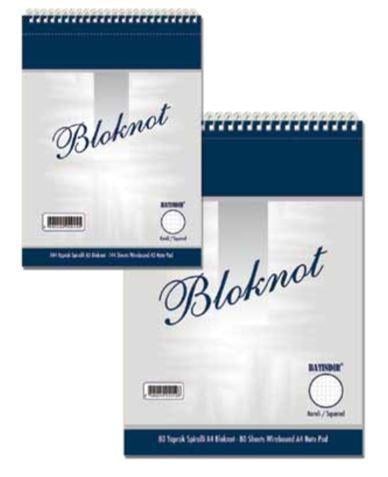 Bayındır Spiralli Bloknot (Çizgili) 40 Yaprak 1. Hamur 60 Gr/M2 A4 Bns0020Bayındır Spiralli Bloknot (Çizgili) 40 Yaprak 1. Hamur 60 Gr/M2 A4 Bns0020 - Kirtasiyem.netSpiralli Bloknotlar