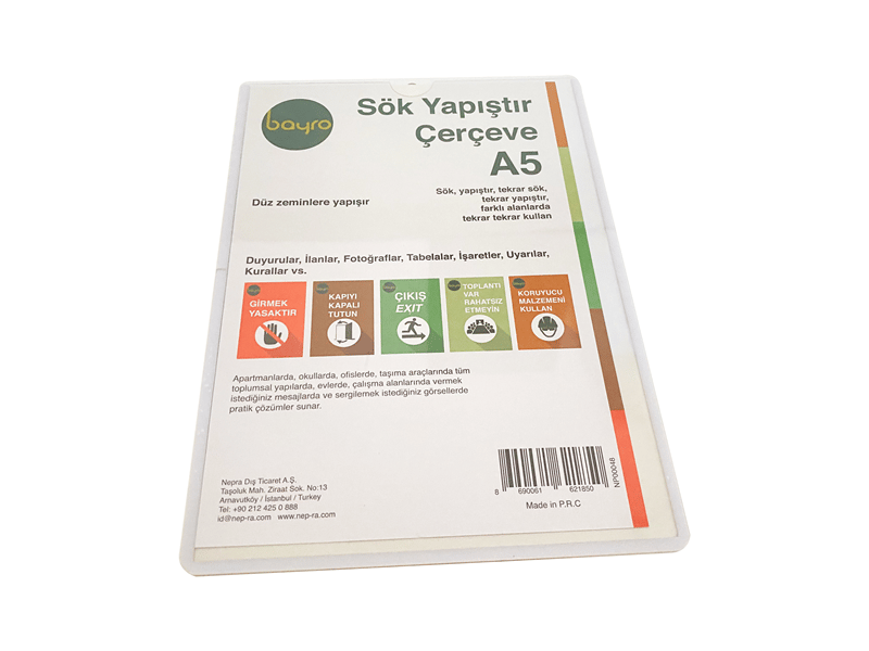Bayro Sök Yapıştır Çerçeve A5 (Np00048)YatayBayro Sök Yapıştır Çerçeve A5 (Np00048)Yatay - Kirtasiyem.netÇerçeve