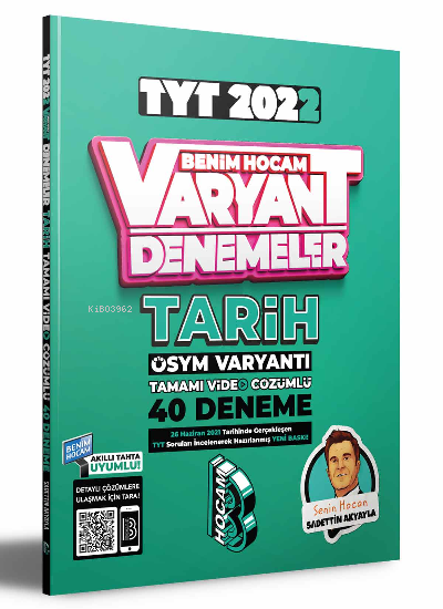 Benim Hocam 2022 TYT Tarih Tamamı Video Çözümlü 40 Deneme SınavıBenim Hocam 2022 TYT Tarih Tamamı Video Çözümlü 40 Deneme Sınavı - Kirtasiyem.netTYT