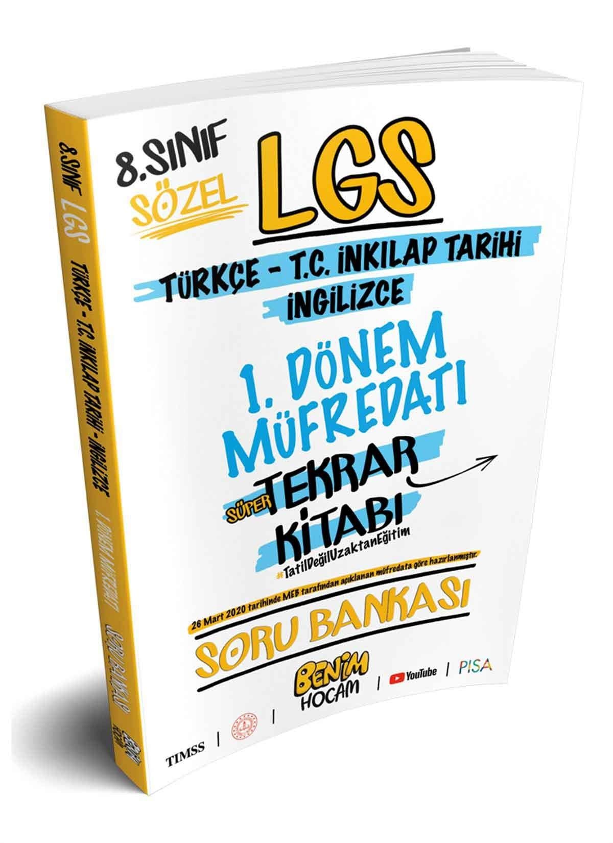 Benim Hocam LGS 8.Sınıf Sözel 1.Dönem Tekrarı Soru BankasıBenim Hocam LGS 8.Sınıf Sözel 1.Dönem Tekrarı Soru Bankası - Kirtasiyem.net8.Sınıf