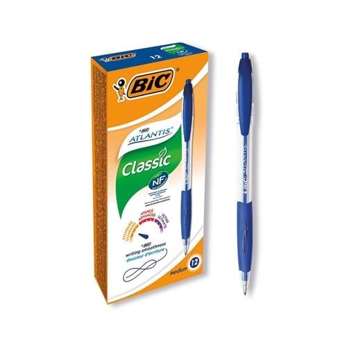 Bic Atlantıs Classıc 1,0 Basmalı Tükenmez Kalem Mavi Bic Atlantıs Classıc 1,0 Basmalı Tükenmez Kalem Mavi *12 - Kirtasiyem.netTükenmez Kalemler