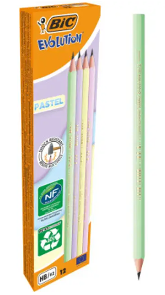 Bic Evolutıon Pastel Kurşun Kalem 12'Li Kutu Pastel Boyalar