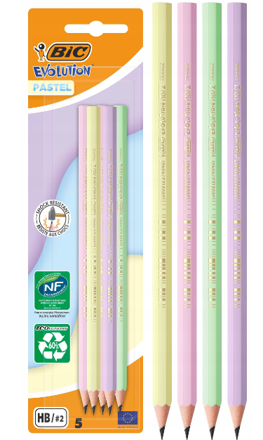 Bic Evolutıon Pastel Kurşun Kalem 5'Li Blister Dövme Kalemleri