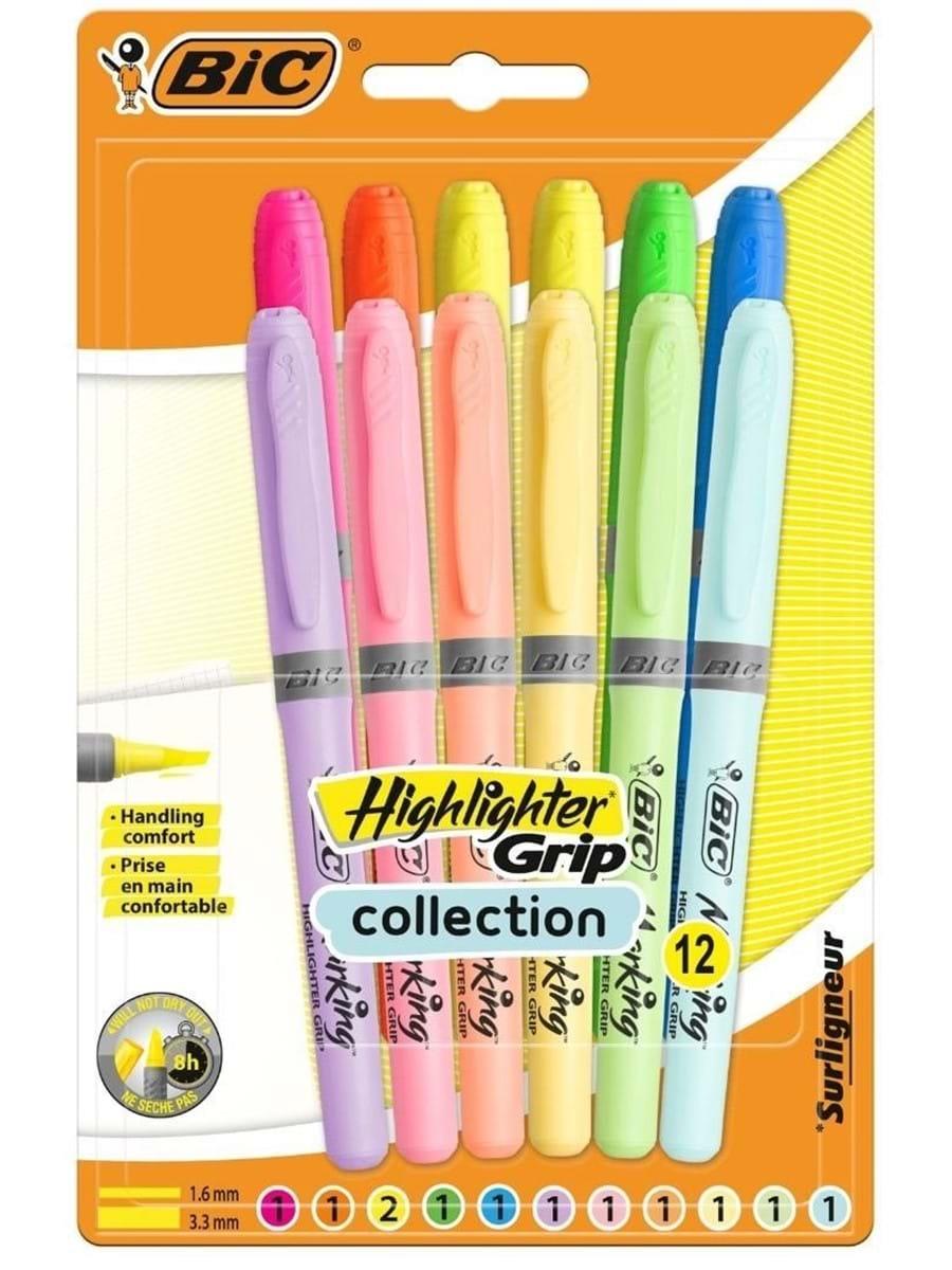 Bic Fosforlu Kalem Hıghlıghter Grıp Pastel&Neon 12 li Blister Bic Fosforlu Kalem Hıghlıghter Grıp Pastel&Neon 12 li Blister  - Kirtasiyem.netFosforlu Kalemler