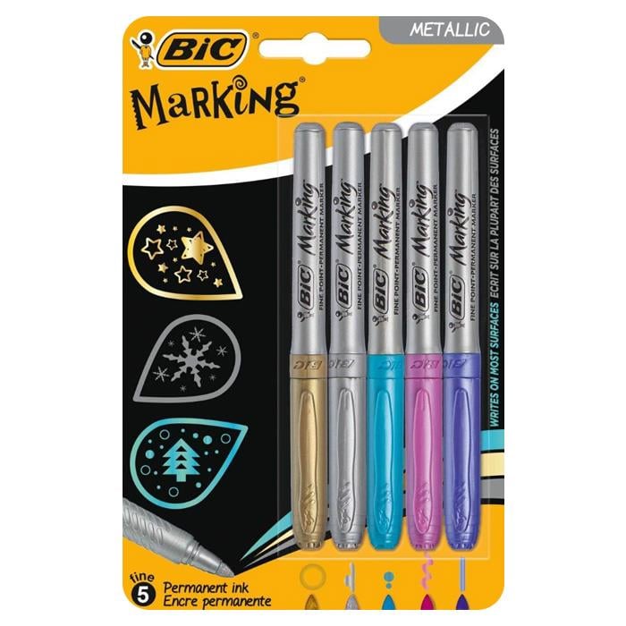 Bic İntensity Permanent Markör Kalem 5 Li Blister Metalik Renkler 946042Bic İntensity Permanent Markör Kalem 5 Li Blister Metalik Renkler 946042 - Kirtasiyem.netMarkörler