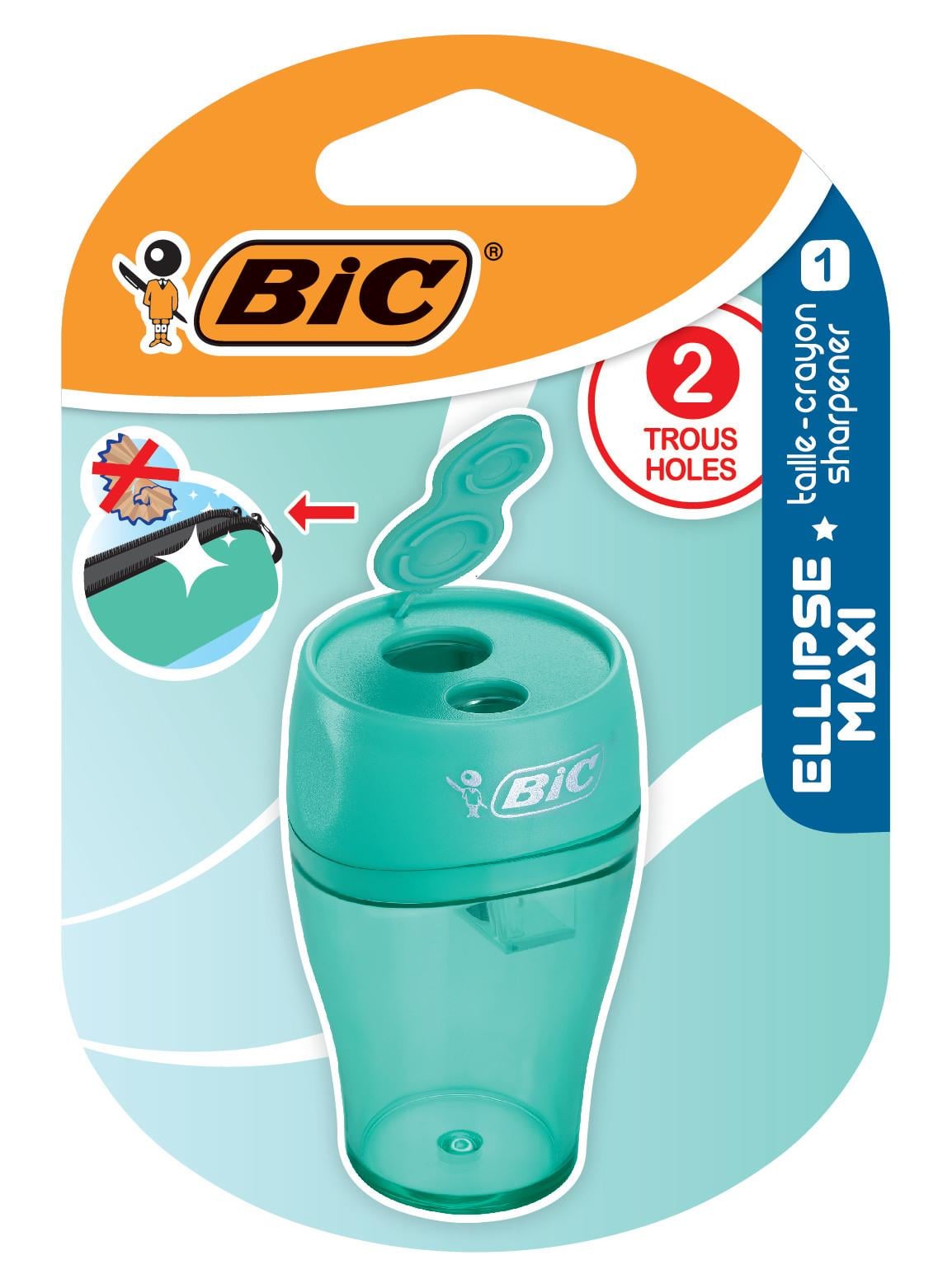 Bic Maxi Ellipse Kapaklı İkili Kalemtraş1'Li BlisterKalemtraşlar