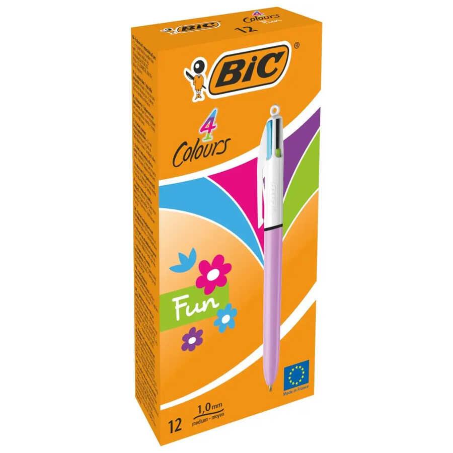 Bic Tükenmez Kalem 4 Colours Fun Gövde Lila Bic Tükenmez Kalem 4 Colours Fun Gövde Lila *12 - Kirtasiyem.netTükenmez Kalemler