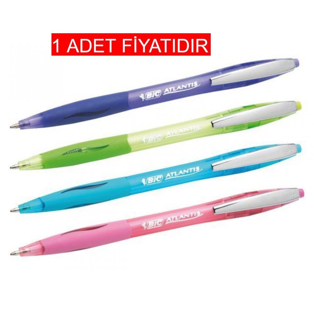 Bic Tükenmez Kalem Atlantis Renkli Fun_48Bic Tükenmez Kalem Atlantis Fun Standı 48 Li Karışık  - Kirtasiyem.netTükenmez Kalemler