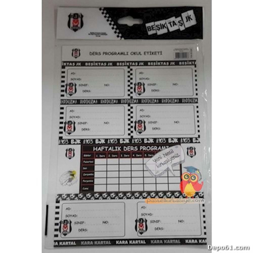 Bjk Okul Etiketi Ders Programlı 4 LÜBjk Okul Etiketi Ders Programlı 4 LÜ - Kirtasiyem.netOkul Etiketleri