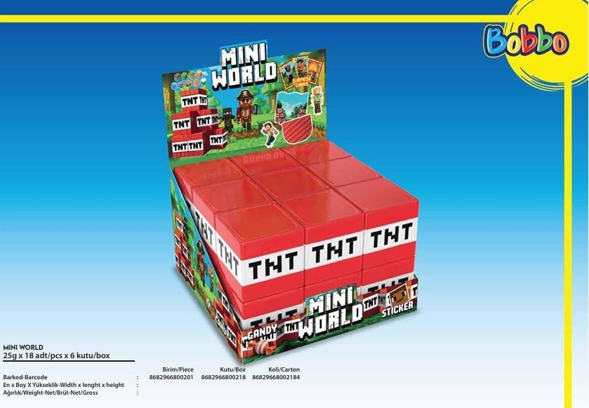 Bobbo Mini World Tnt _18Balon