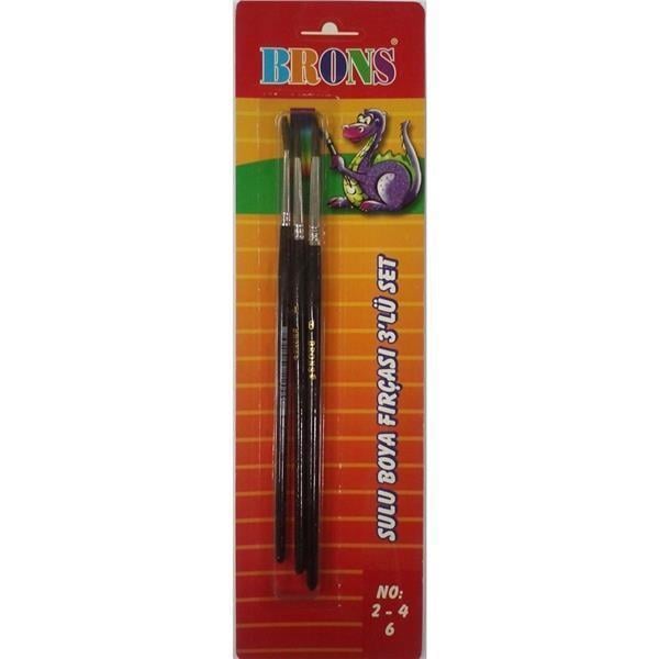 Brons 145 Serisi Sulu Fırça Set 3 Lu (2/4/6) Br-244Brons 145 Serisi Sulu Fırça Set 3 Lu (2/4/6) Br-244 - Kırtasiyem.netSulu Boya Fırçası