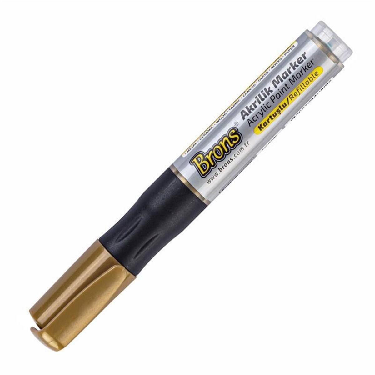 Brons Akrilik Marker Altın Br-4020Brons Akrilik Marker Altın Br-4020 - Kirtasiyem.netMarkörler