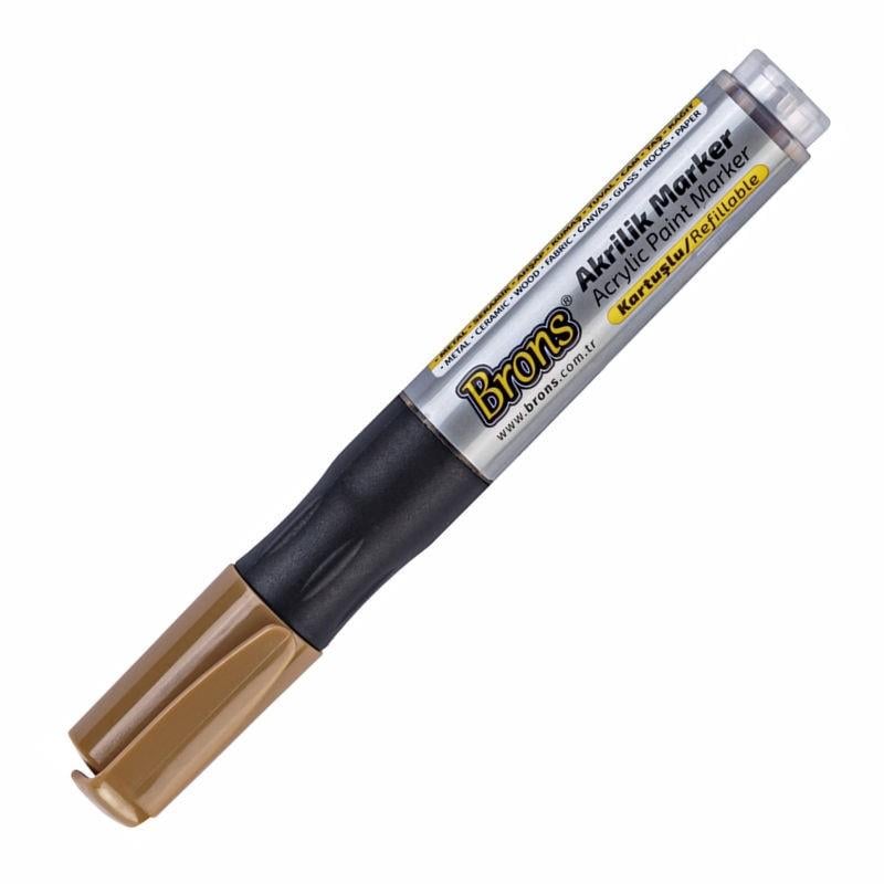 Brons Akrilik Marker Kahve Br-4016Brons Akrilik Marker Kahve Br-4016 - Kirtasiyem.netMarkörler