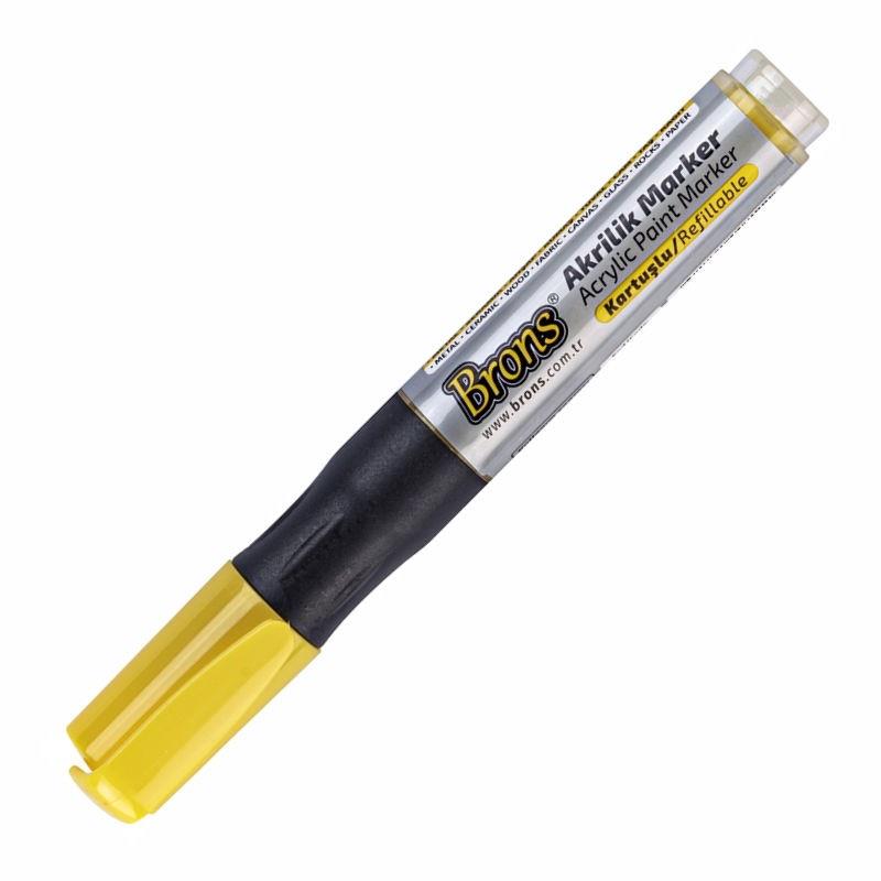 Brons Akrilik Marker Sarı Br-4010Brons Akrilik Marker Sarı Br-4010 - Kirtasiyem.netMarkörler