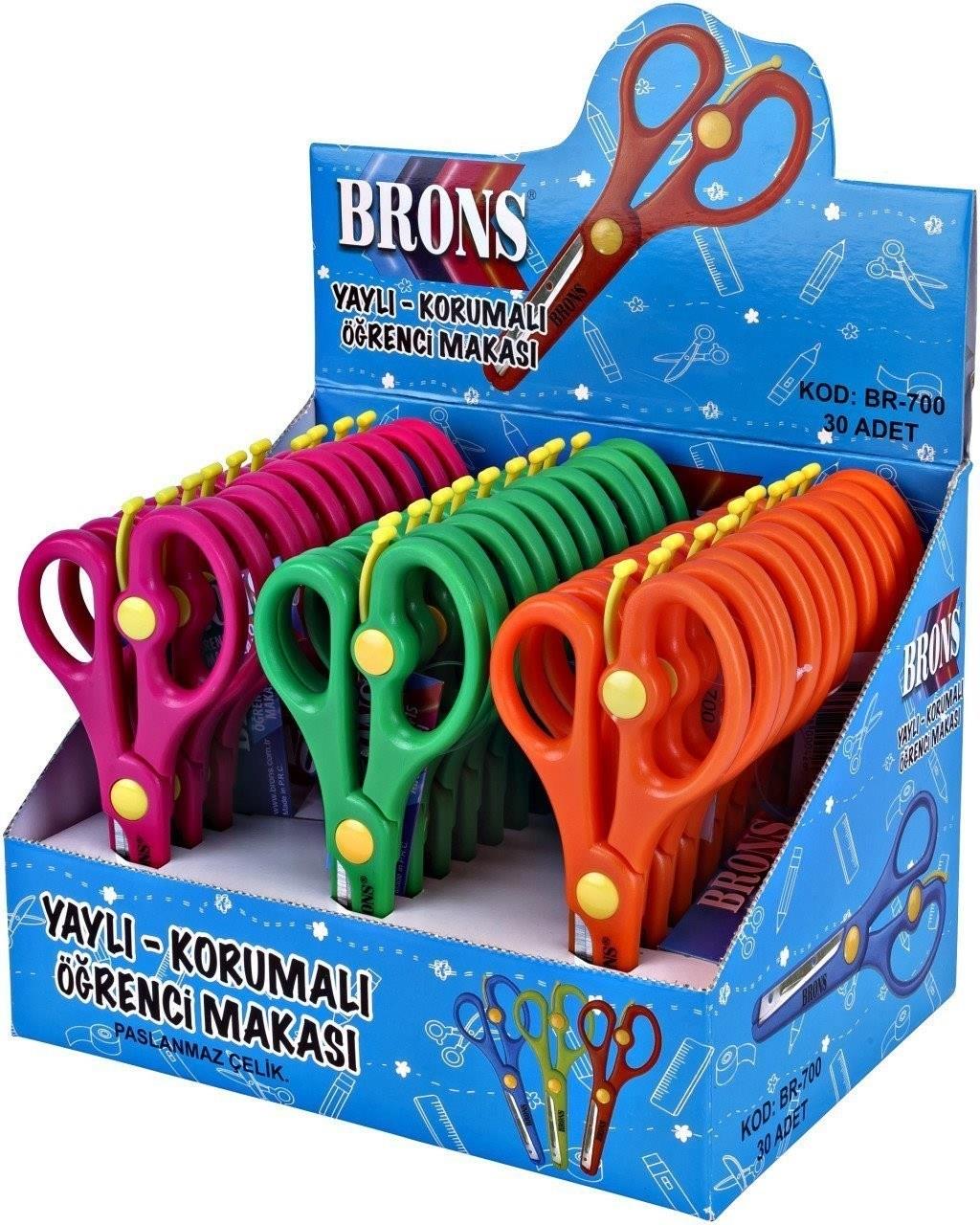Brons Makas Yaylı & Cetvelli Br-701Brons Makas Yaylı & Cetvelli Br-701 - Kirtasiyem.netOkul Makası