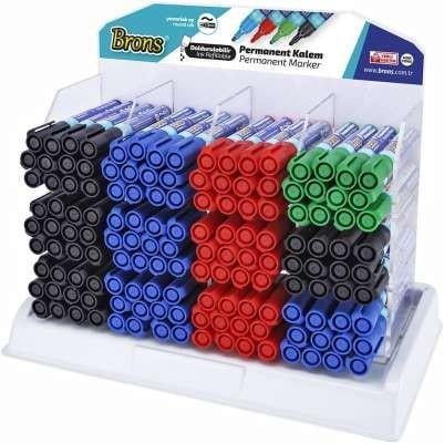 Brons Permanent Marker Kalem Yuvarlak Uç  Stand 480'Li Br-9610Brons Permanent Marker Kalem Yuvarlak Uç  Stand 480'Li Br-9610 - Kirtasiyem.netMarkörler