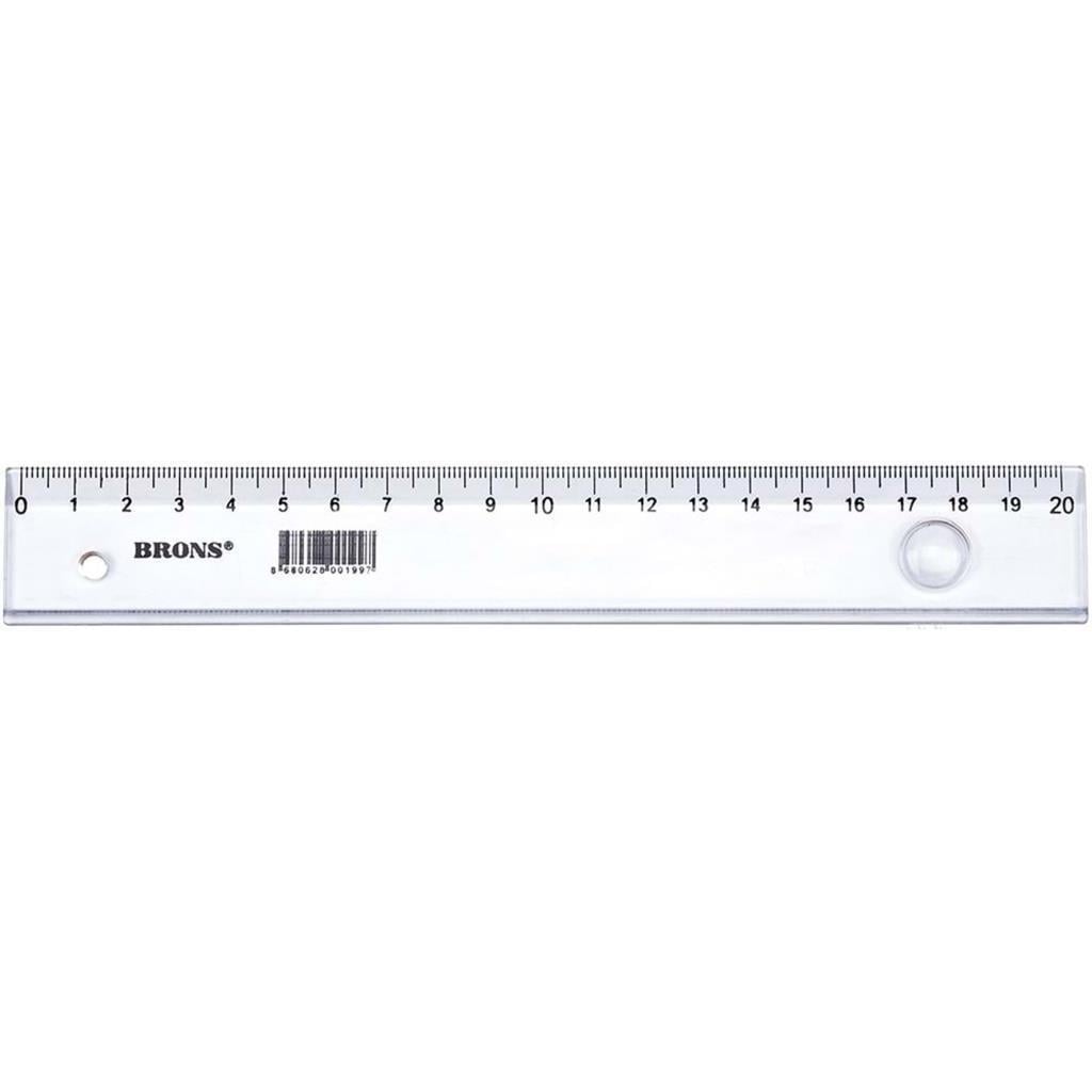 Brons Plastik Cetvel 20 Cm Br-113Brons Plastik Cetvel 20 Cm Br-113 - Kirtasiyem.netCetveller