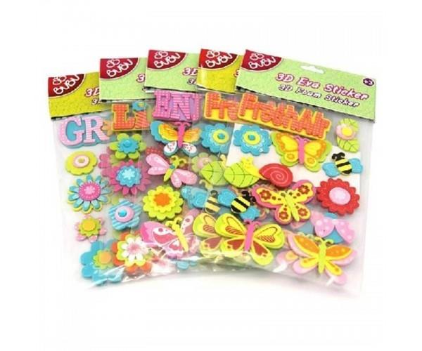 Bu-Bu 3D Eva StickerBu-Bu 3D Eva Sticker 24 Lü (Pvc) - Kirtasiyem NetStickerlar