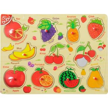 Bu-Bu Ahşap Puzzle Meyveler 30X22,5X0,8 CmBu-Bu Ahşap Puzzle Meyveler 30X22,5X0,8 Cm - Kirtasiyem.netYapbozlar