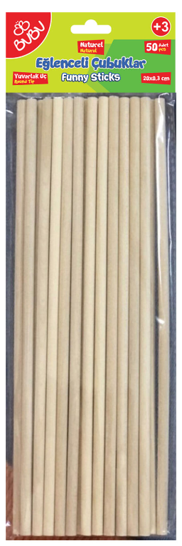 Bu-Bu Eğlenceli Çubuklar Natural 20X0,3Cm 50'Li Bubu-Hs0027Bu-Bu Eğlenceli Çubuklar Natural 20X0,3Cm 50'Li Bubu-Hs0027 - Kirtasiyem.netDiğer Aktivite Ürünleri