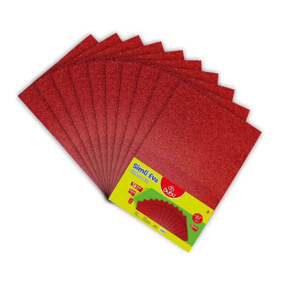 Bu-Bu Eva 50X70 Simli Kırmızı Bubu-Ev0017 (1 ADET)Bu-Bu Eva 50X70 Simli Kırmızı *10 Bubu-Ev0017 - Kirtasiyem.netEvalar