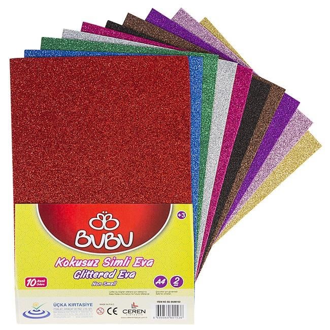 Bu-Bu Eva Simli 20X30 A4 2 Mm. 10 Renk Bubu00102Bu-Bu Eva Simli 20X30 2 Mm. 10 Renk Bubu00102 - Kirtasiyem.netEvalar