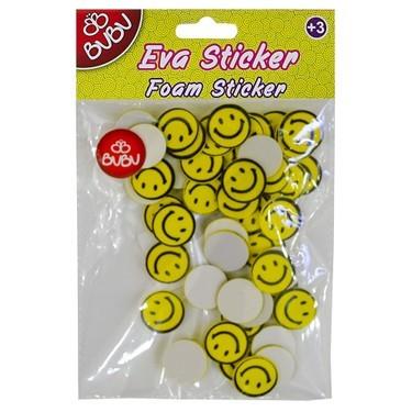 Bu-Bu Eva Sticker Gülen Yüz Küçük 12 liBu-Bu Eva Sticker Gülen Yüz Küçük *12 Pvc - Kirtasiyem NetStickerlar