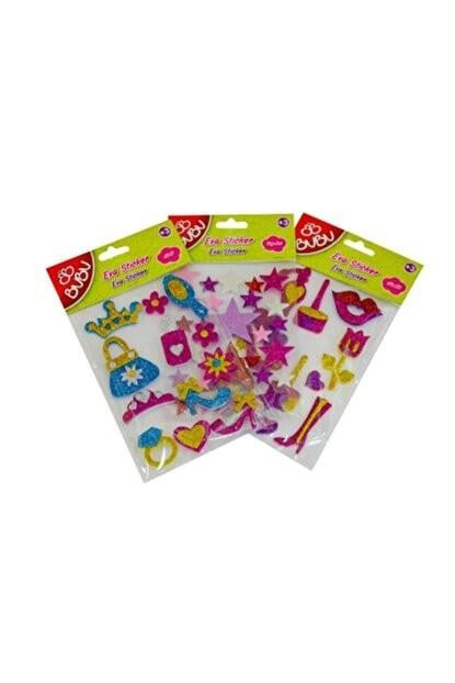 Bu-Bu Eva Sticker Simli Prenses  24 lü Bu-Bu Eva Sticker Simli Prenses Standı *24 - Kirtasiyem NetStickerlar