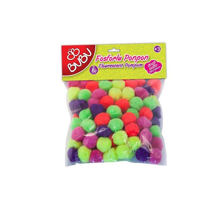 Bu-Bu Fosforlu Ponpon 2Cm 100'Lü Karma Bubu-Hs0002Bu-Bu Fosforlu Ponpon 2Cm 100'Lü Karma Bubu-Hs0002 - Kirtasiyem.netPonponlar