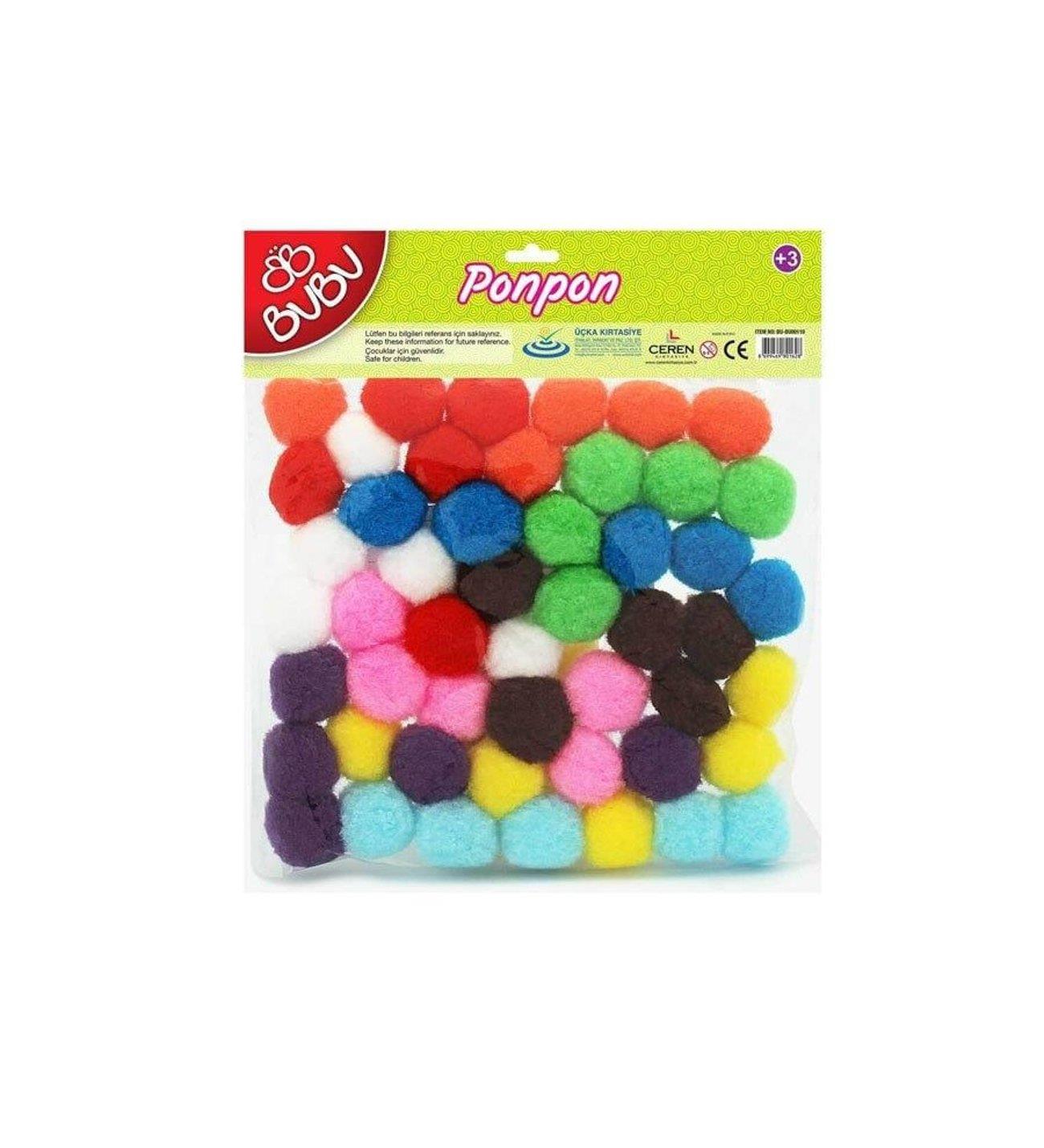 Bu-Bu Fosforlu Ponpon 3Cm 50'Li Karma Bubu-Hs0003 Bu-Bu Fosforlu Ponpon 3Cm 50'Li Karma Bubu-Hs0003 *12 - Kirtasiyem.netPonponlar