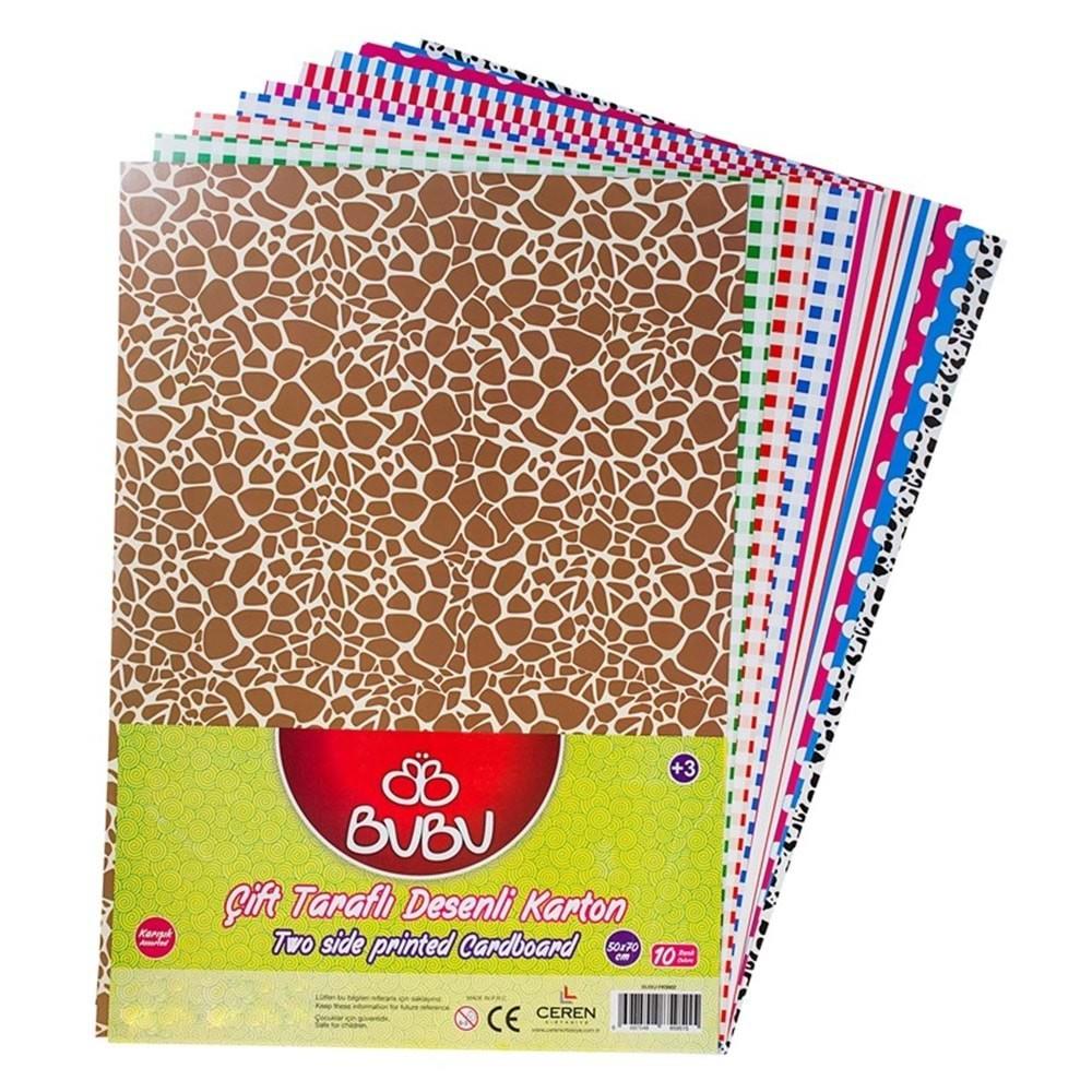 Bu-Bu Karton 50X70 Çift Taraflı Desenli (1 ADET)Bu-Bu Karton 50X70 Çift Taraflı Desenli (1 Adet) - Kirtasiyem.netFon Kartonu