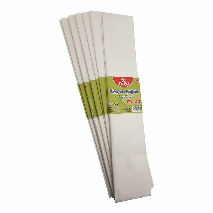 Bu-Bu Krapon Kağıdı Beyaz  Bubu-Kr0005 (1 ADET)Bu-Bu Krapon Kağıdı Beyaz *10 Bubu-Kr0005 - Kirtasiyem.netKrapon Kağıtları
