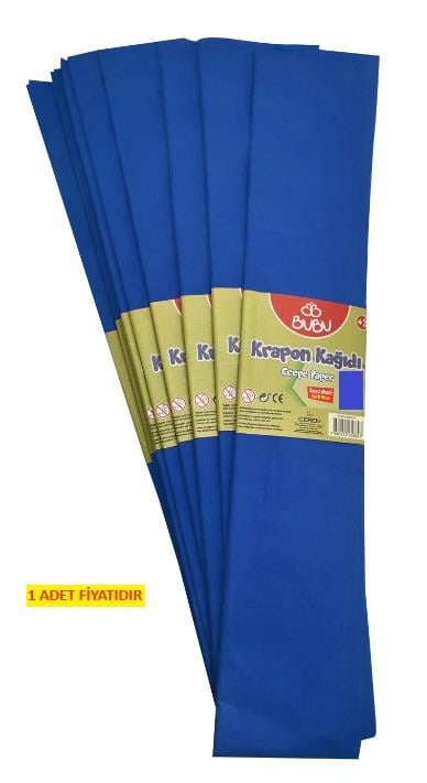 Bu-Bu Krapon Kağıdı Koyu Mavi Bubu-Kr0016 (1 ADET)Bu-Bu Krapon Kağıdı Koyu Mavi *10 Bubu-Kr0016 - Kirtasiyem.netKrapon Kağıtları