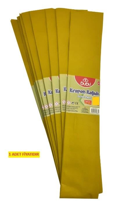 Bu-Bu Krapon Kağıdı Koyu Sarı  Bubu-Kr0015 (1 ADET)Bu-Bu Krapon Kağıdı Koyu Sarı *10 Bubu-Kr0015 - Kirtasiyem.netKrapon Kağıtları
