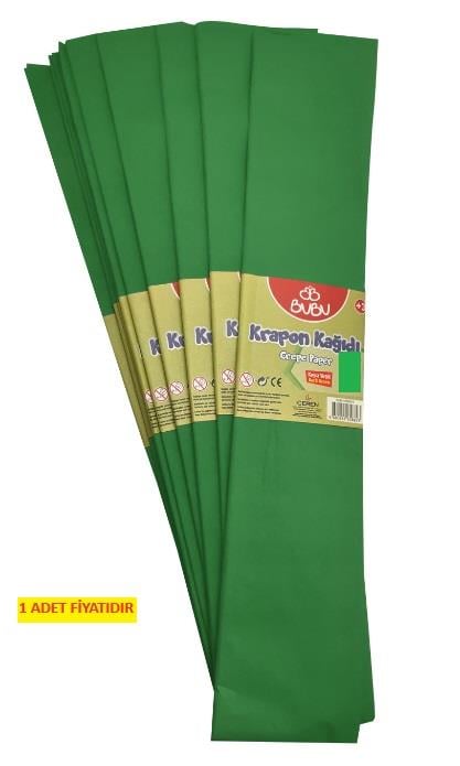 Bu-Bu Krapon Kağıdı Koyu Yeşil Bubu-Kr0014 (1 ADET)Bu-Bu Krapon Kağıdı Koyu Yeşil *10 Bubu-Kr0014 - Kirtasiyem.netKrapon Kağıtları