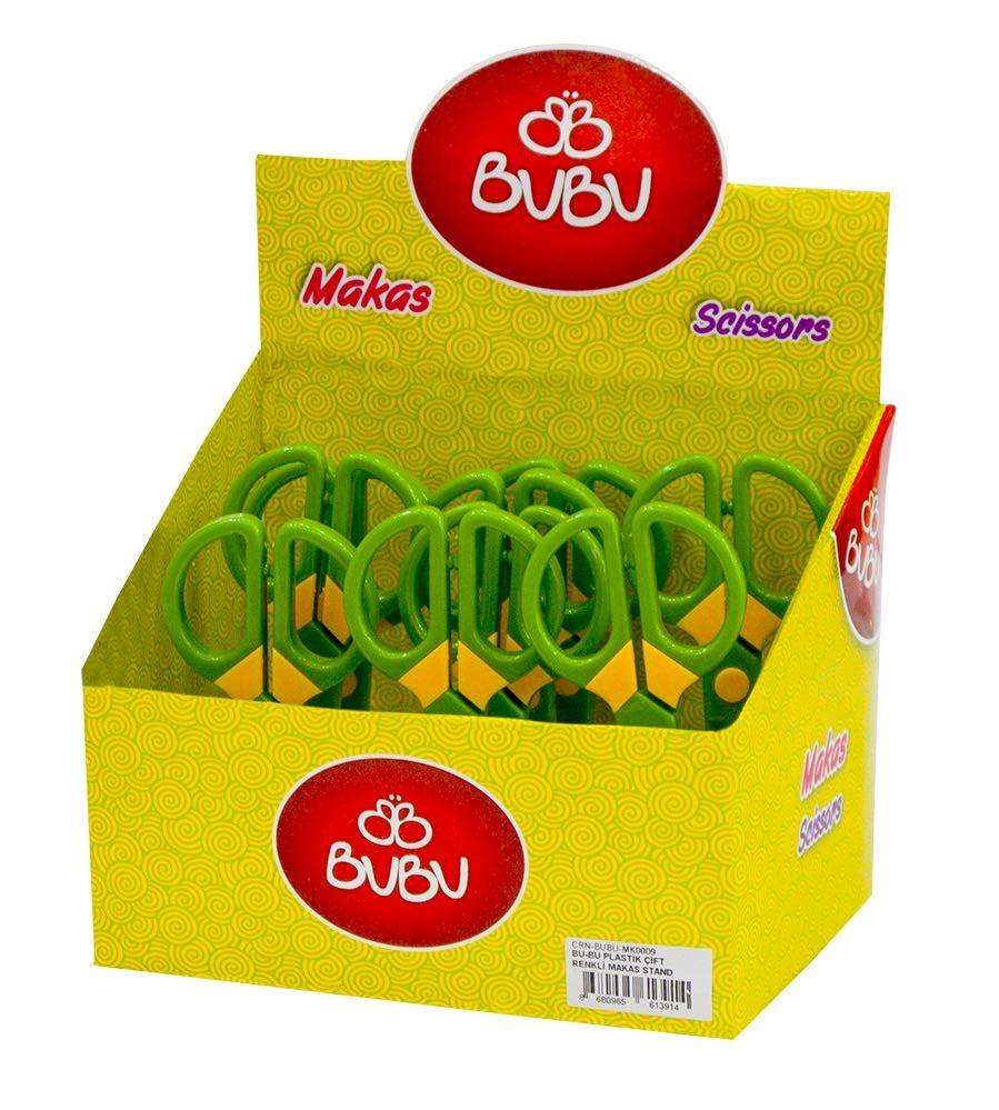 Bu-Bu Makas Okul Plastik Çift Renkli Stand *24Bu-Bu Makas Okul Plastik Çift Renkli Stand *24 - Kirtasiyem.netOkul Makası
