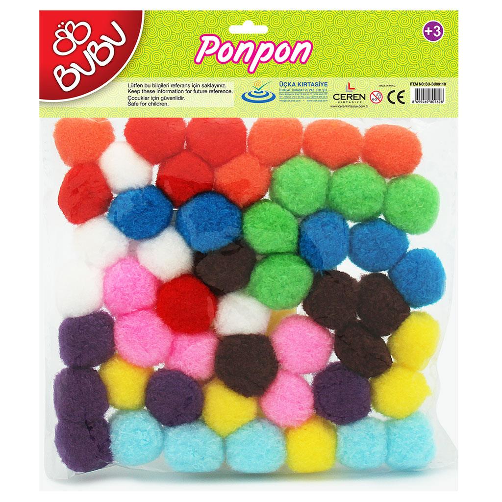 Bu-Bu Ponpon 3Cm 50 Li Karma Bubu00110 Bu-Bu Ponpon 3Cm 50 Li Karma Bubu00110 *12 - Kirtasiyem.netPonponlar