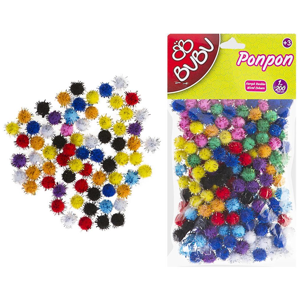 Bu-Bu Ponpon Simli 1Cm 200 Lü KarmaBu-Bu Ponpon Simli 1Cm 200 Lü Karma - Kirtasiyem.netPonponlar