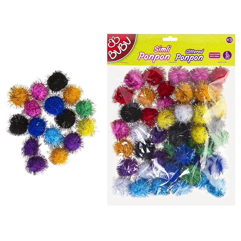 Bu-Bu Ponpon Simli 3 Cm.50'Li Karma(10X20) Bubu00113 Bu-Bu Ponpon Simli 3 Cm.50'Li Karma(10X20) Bubu00113 *12 - Kirtasiyem.netPonponlar