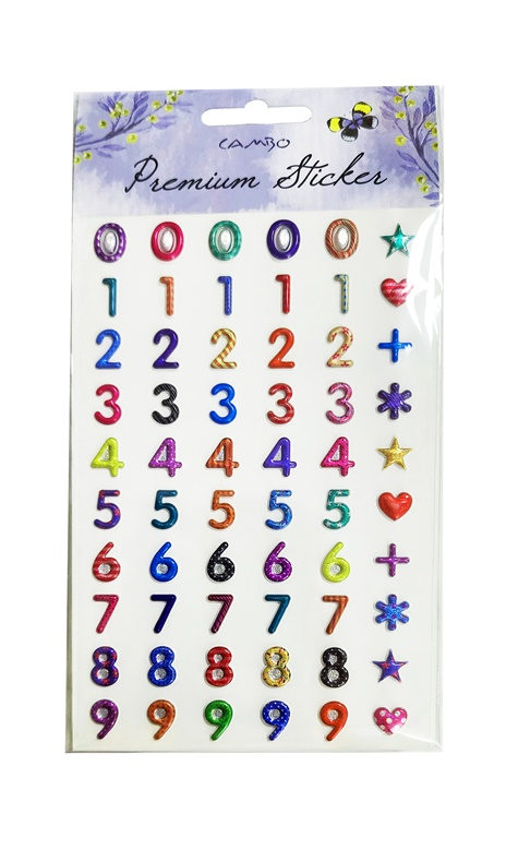 Bu-Bu Puf Rakam Sticker BUBU-CAS-01-0118.Sınıf