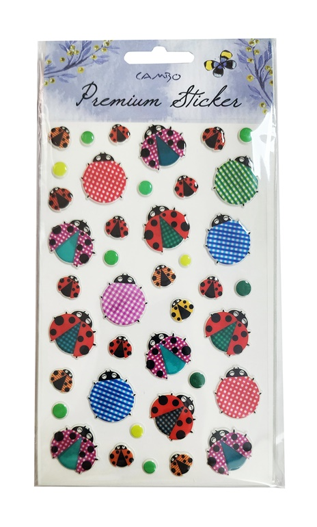 Bu-Bu Puf Uğurböceği Sticker BUBU-CAS-01-0328.Sınıf