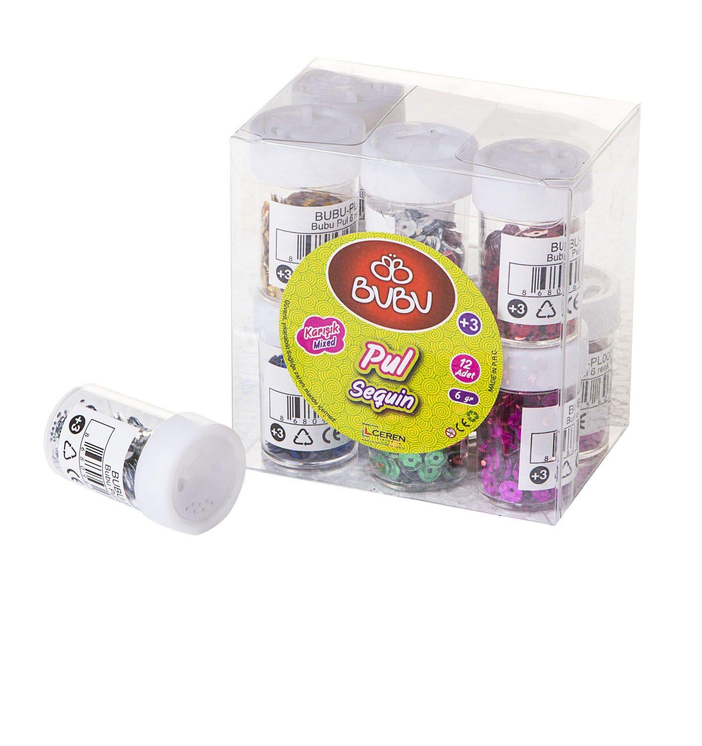 Bu-Bu Pul 6 Renk 6Gr BUBU-PL0001Bu-Bu Pul 6 Renk 6Gr *12 - Kirtasiyem.netPullar