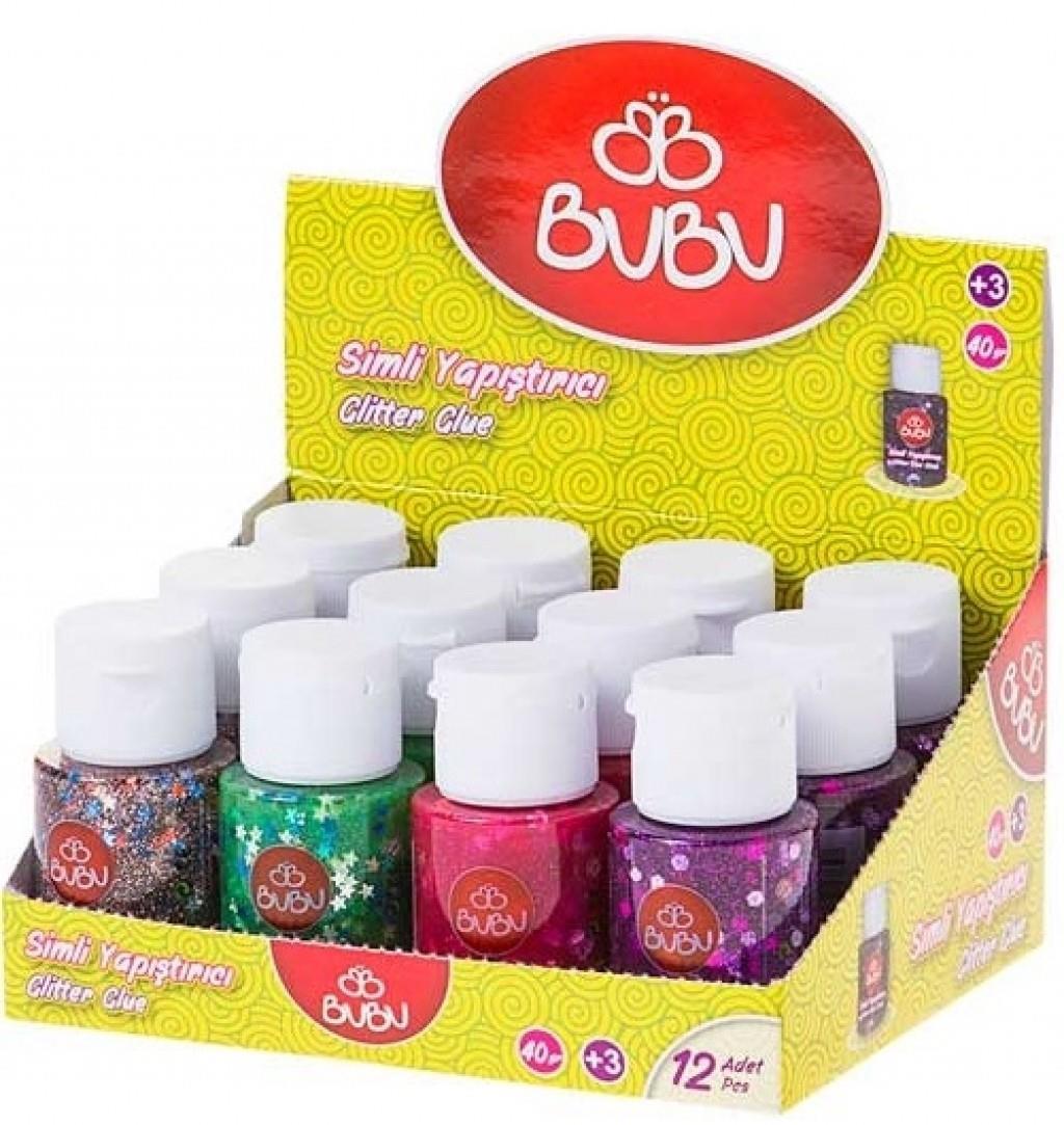 Bu-Bu Simli Yapıştırıcı 40 Gr 6 Renk _12Bu-Bu Simli Yapıştırıcı 40 Gr 6 Renk *12 - Kirtasiyem.netSimli Yapıştırıcılar