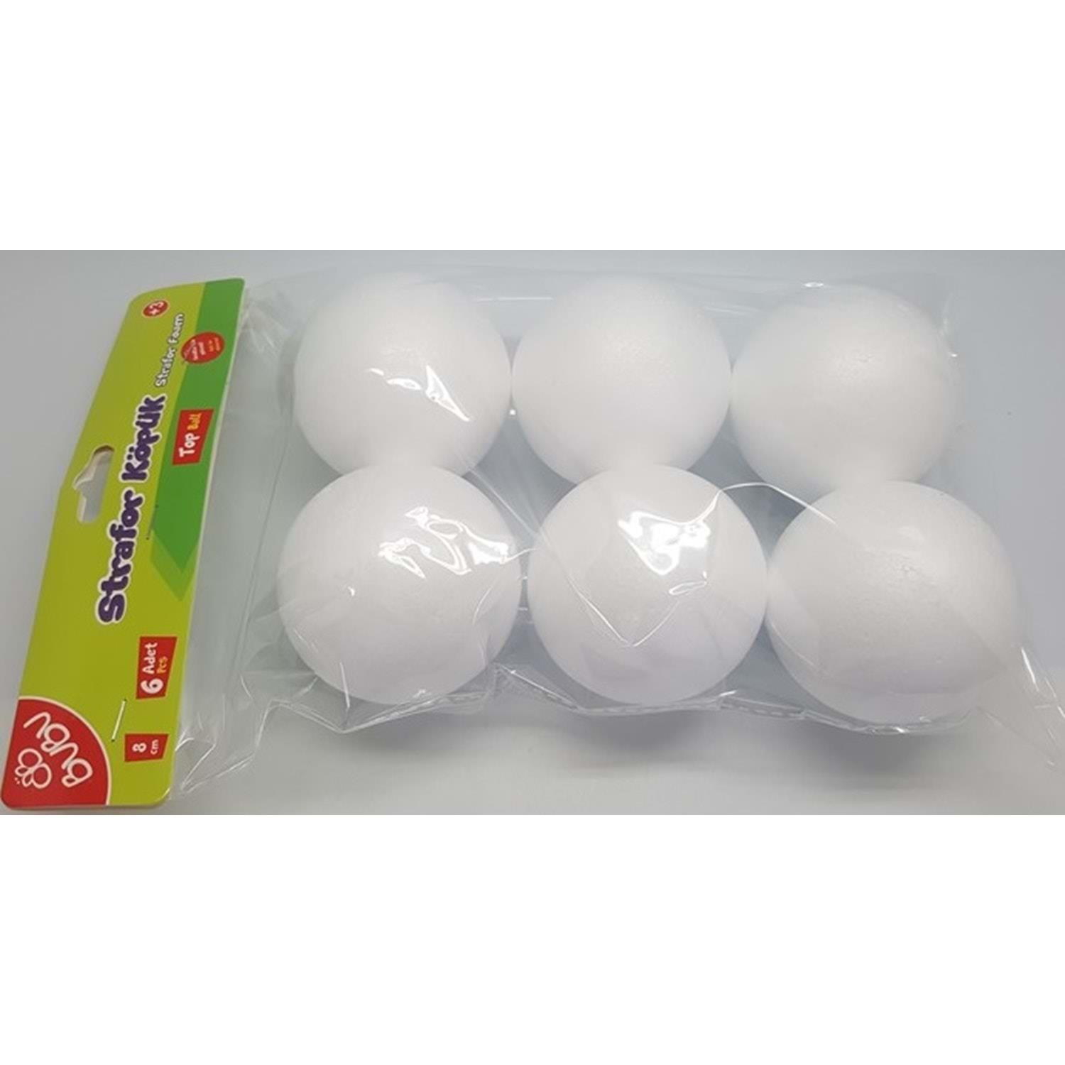Bu-Bu Strafor Köpük Top 8 Cm. 6'Lı Bubu-Kp0005Bu-Bu Strafor Köpük Top 8 Cm. 6'Lı Bubu-Kp0005 - En Kaliteli Köpük Ürünleri | Kırtasiyem.netKöpük
