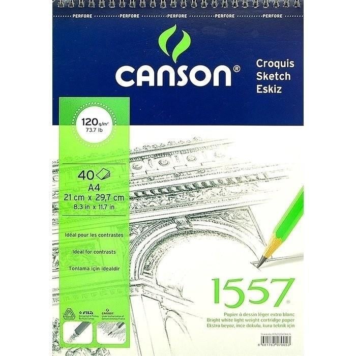Canson Resim ve Çizim Blok Üstten Spiralli A4 120 Gr 40 Sayfa 1557Canson Resim ve Çizim Blok Üstten Spiralli A4 120 Gr 40 Sayfa 1557 - Kirtasiyem.netÇizim Bloknotları