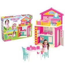 Cantoys Kut.Ev Lolanın  (2 Katlı)  10Evcilik Oyuncakları